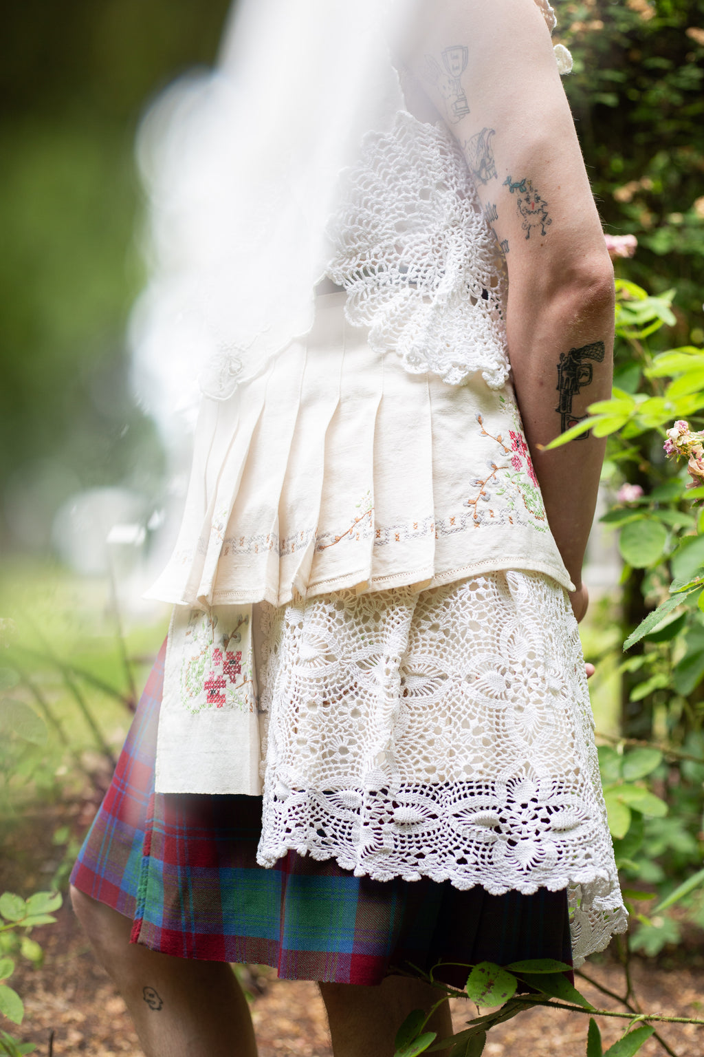 Cropped Chore Coat & Deedee Kilt Set, size M/L