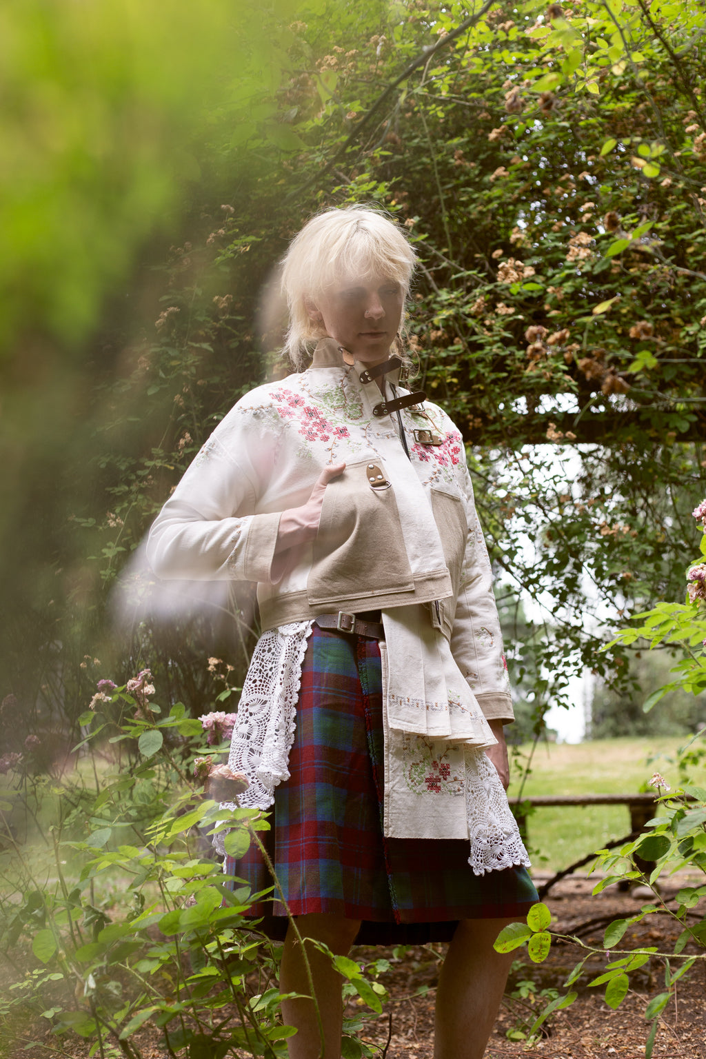 Cropped Chore Coat & Deedee Kilt Set, size M/L