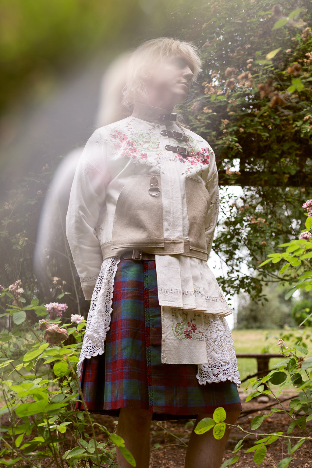 Cropped Chore Coat & Deedee Kilt Set, size M/L