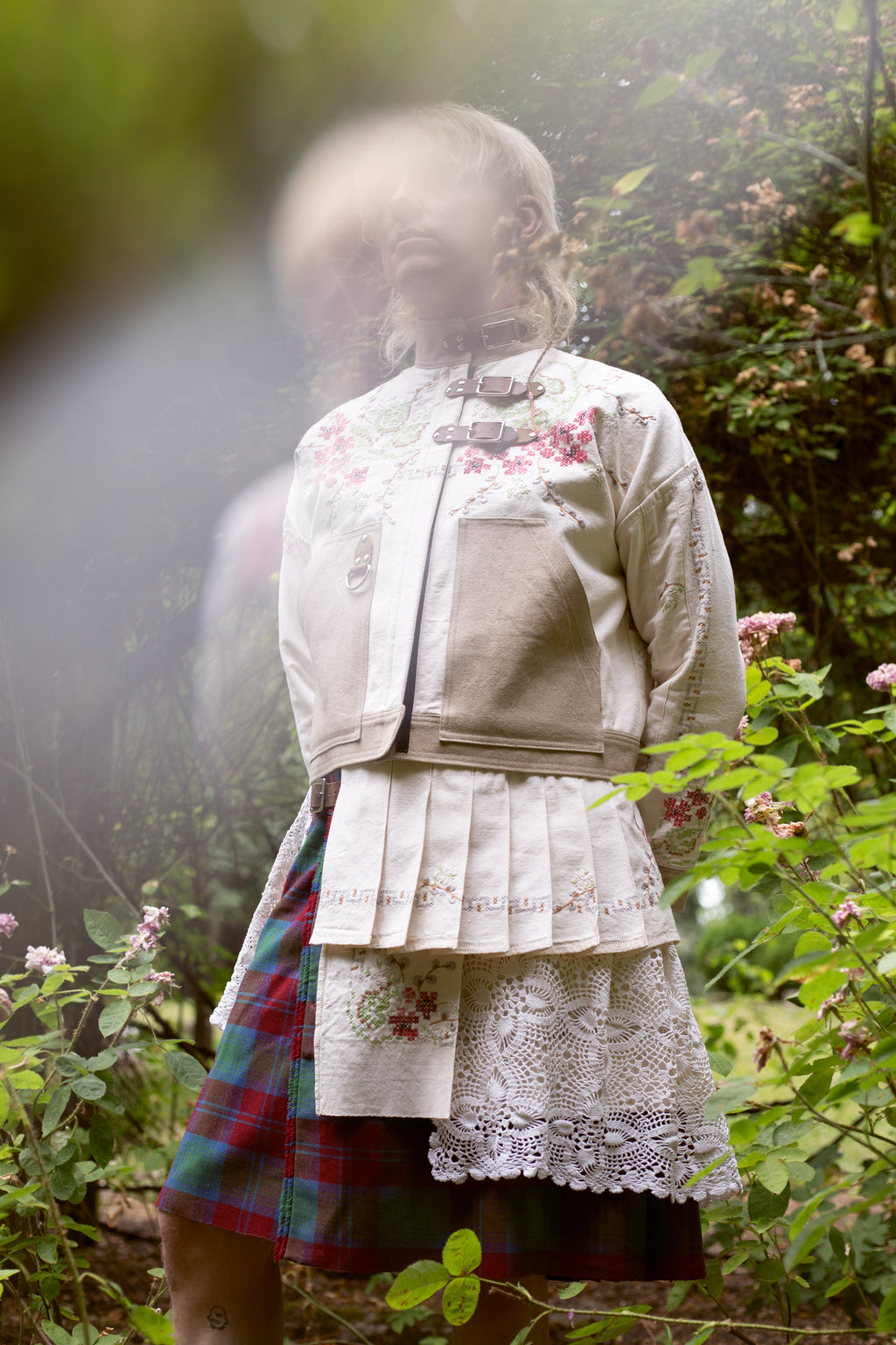 Cropped Chore Coat & Deedee Kilt Set, size M/L