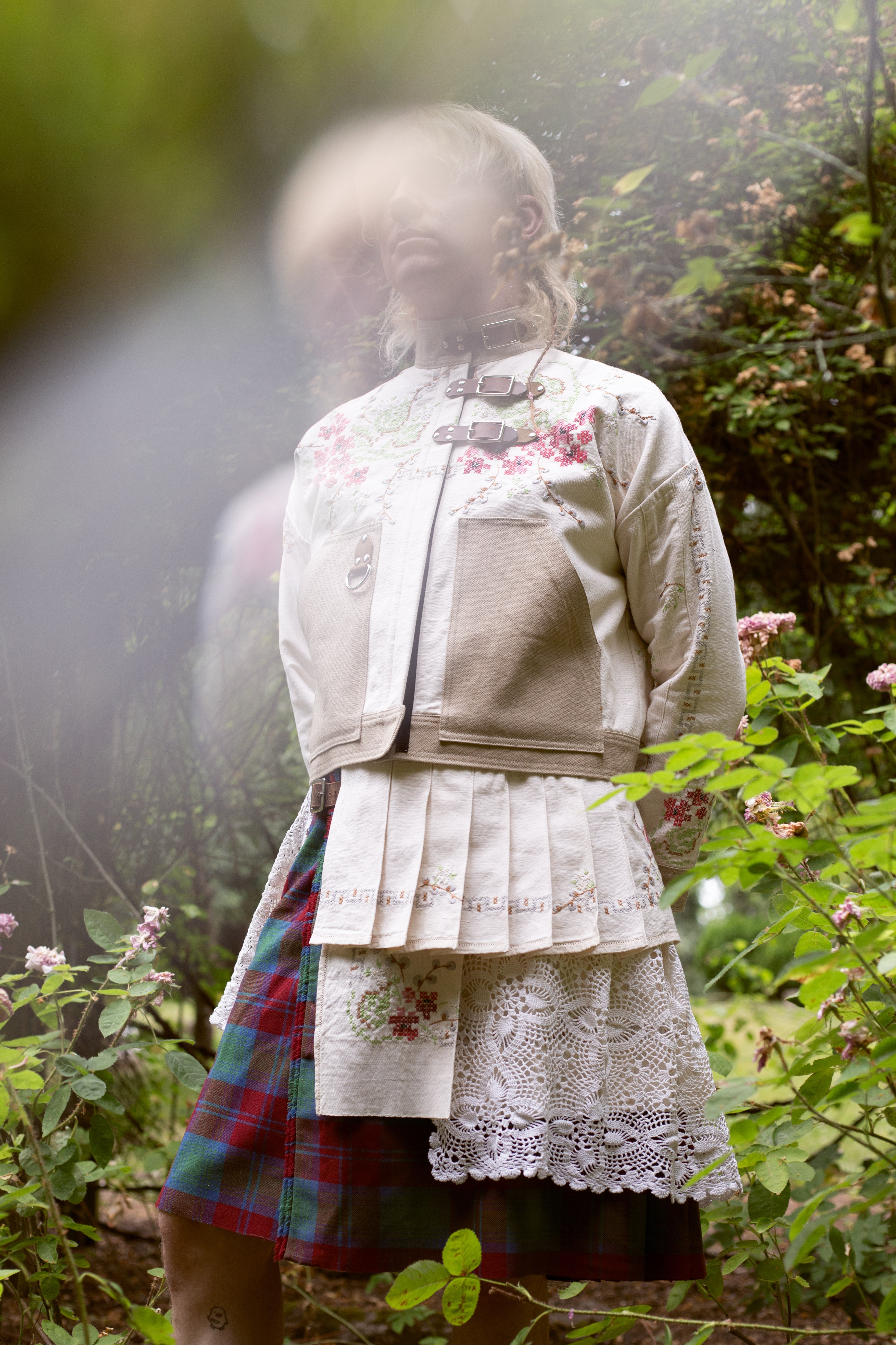 Cropped Chore Coat & Deedee Kilt Set, size M/L