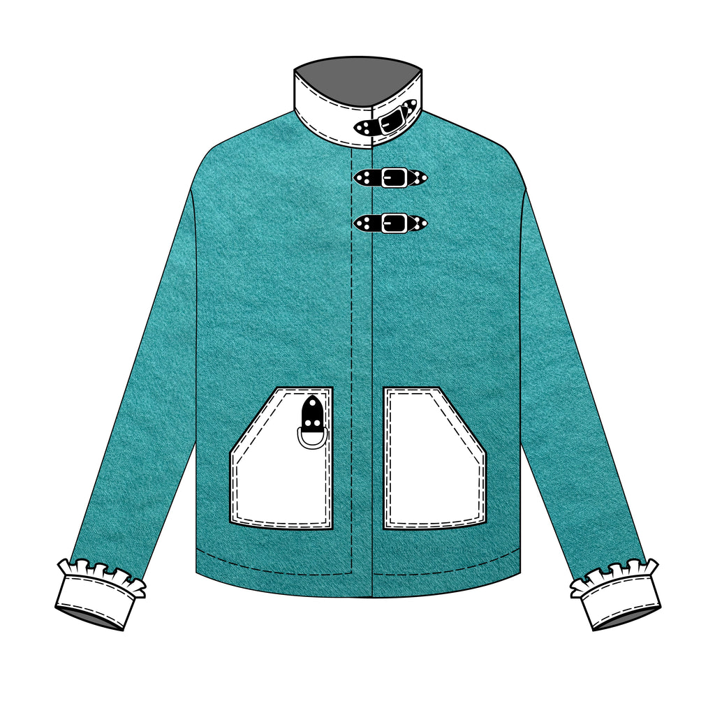 Chore Coat, Turquoise Wool