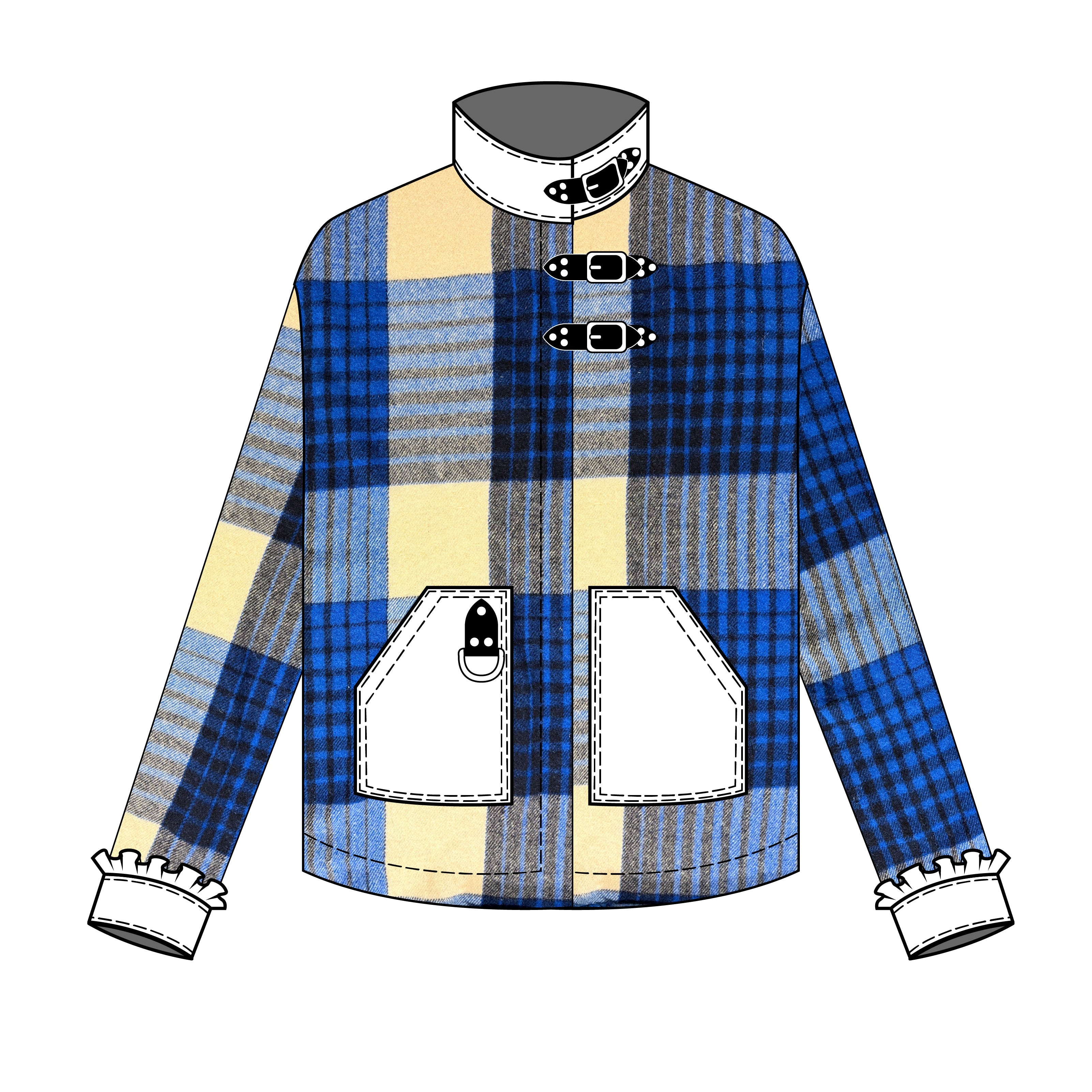 Chore Coat, Blue Plaid Wool