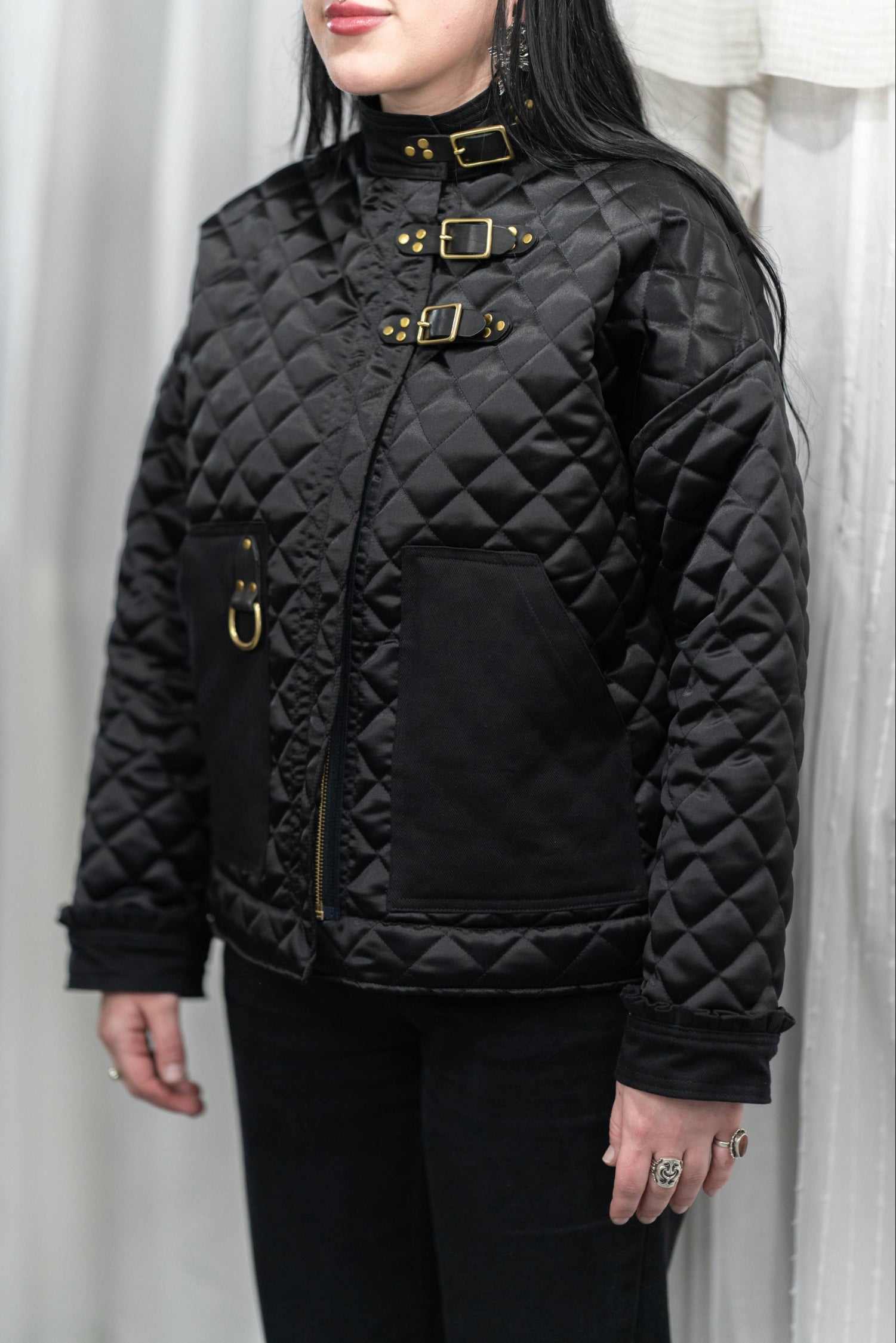 Chore Coat, Quilted Black size Small