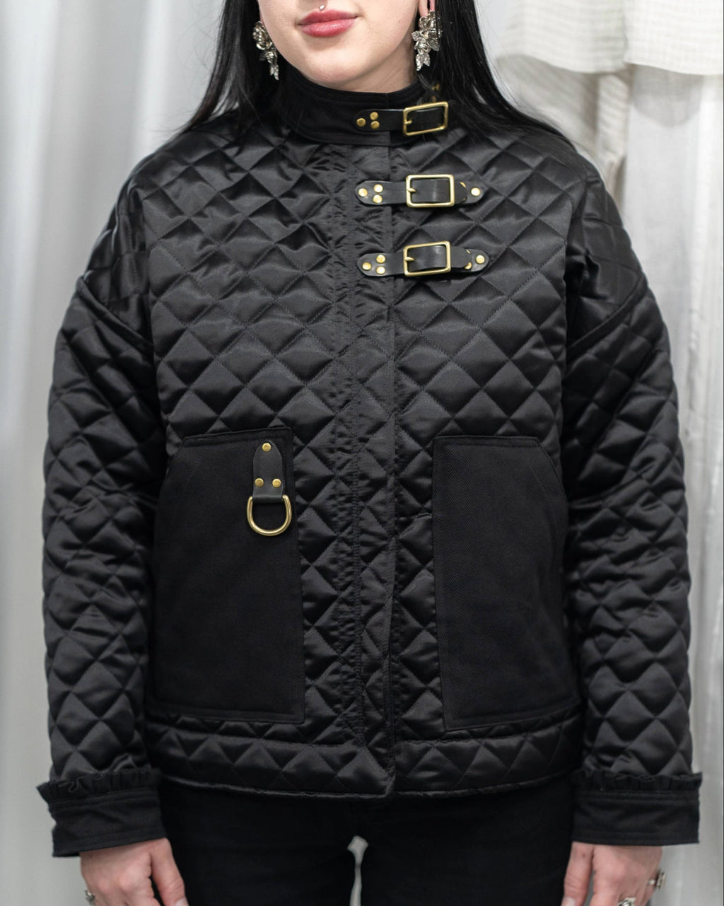 Chore Coat, Quilted Black size Small