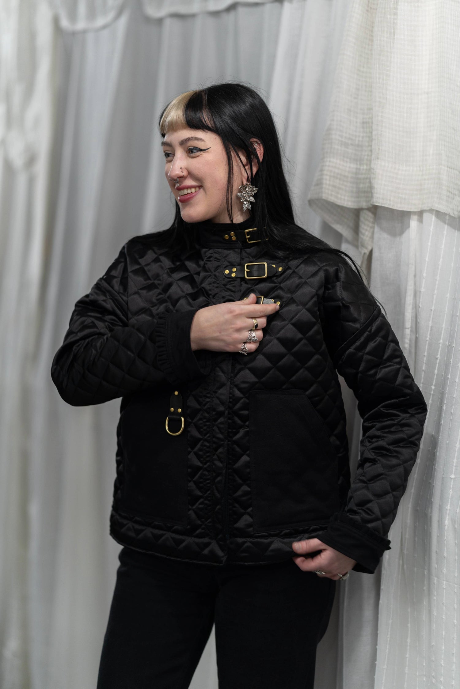 Chore Coat, Quilted Black size Small