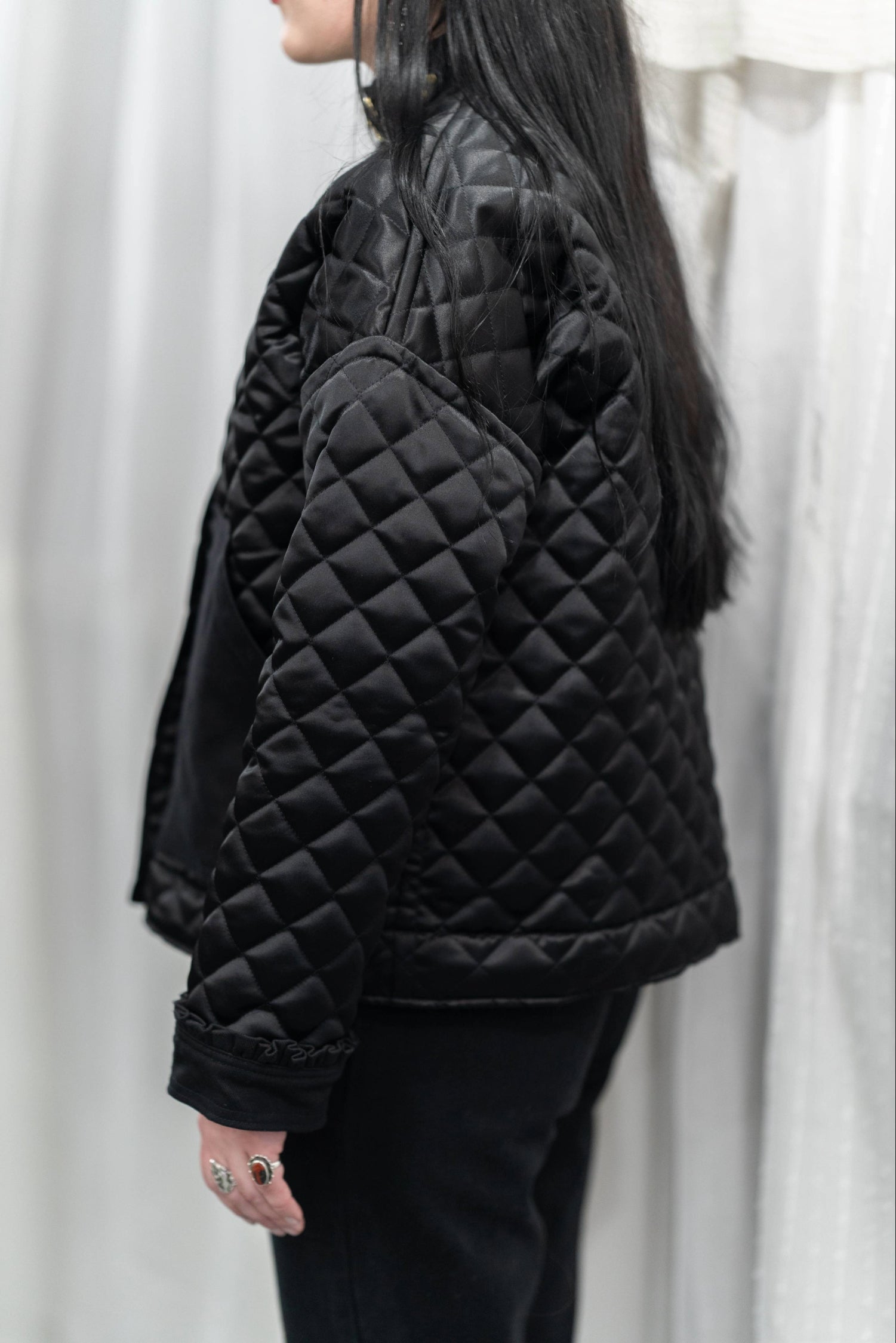 Chore Coat, Quilted Black size Small
